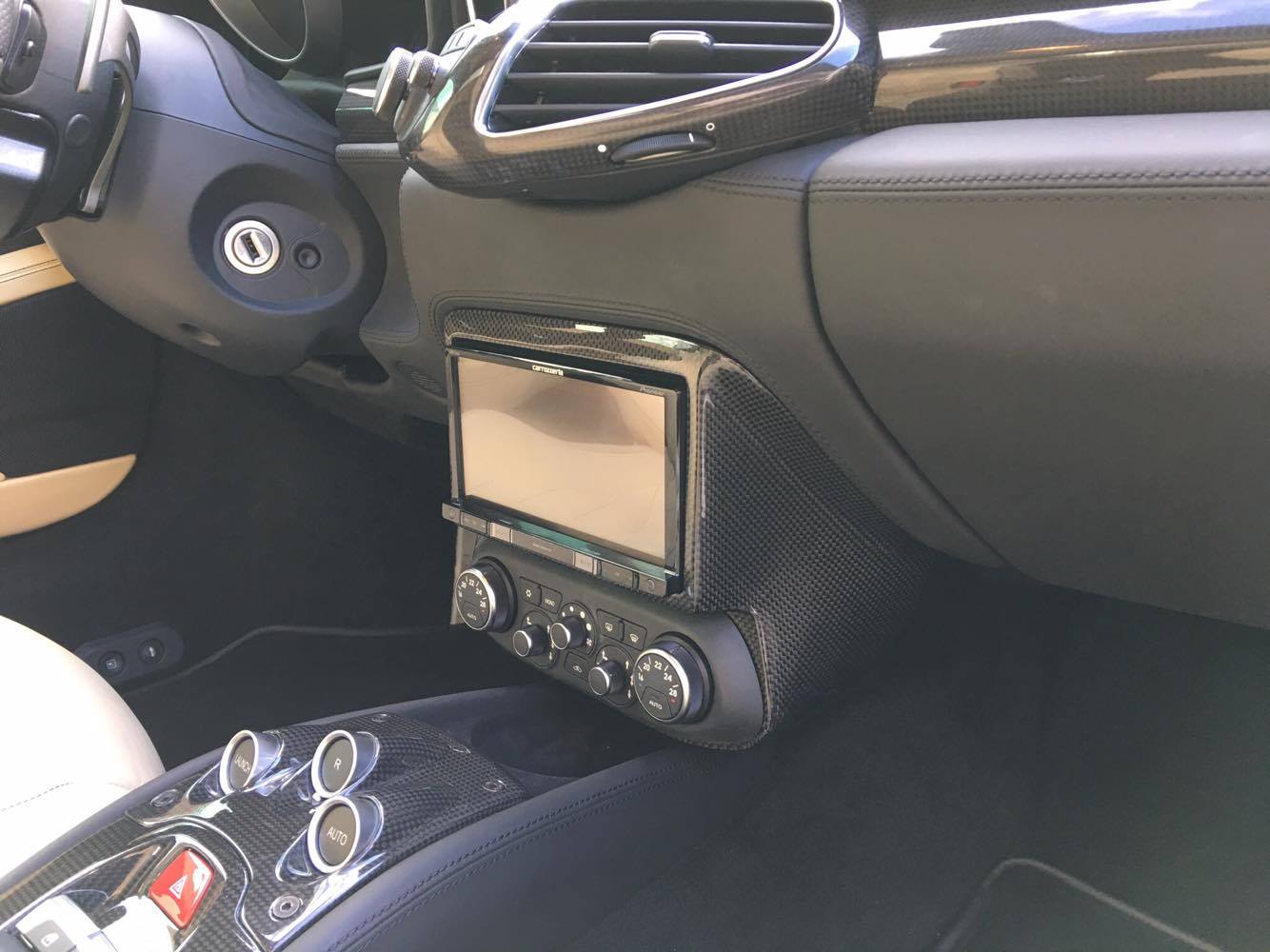 FERRARI フェラーリ 458 ITALIA イタリア用 カーボン 2DIN パネル