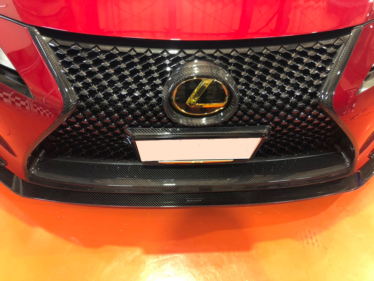 Lexus LC500 Dry Carbon Spindle Grill Panel