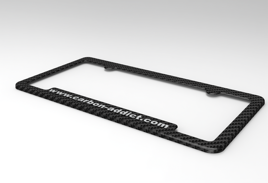 Carbon Addict License Plate Flame For USA size