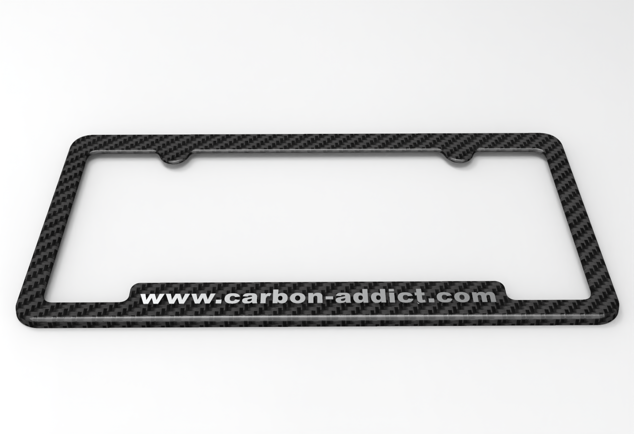 Carbon Addict License Plate Flame For USA size
